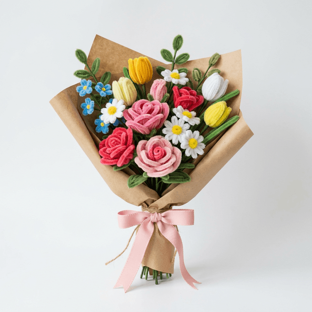 RoRoses handcrafted pipe cleaner flower bouquet